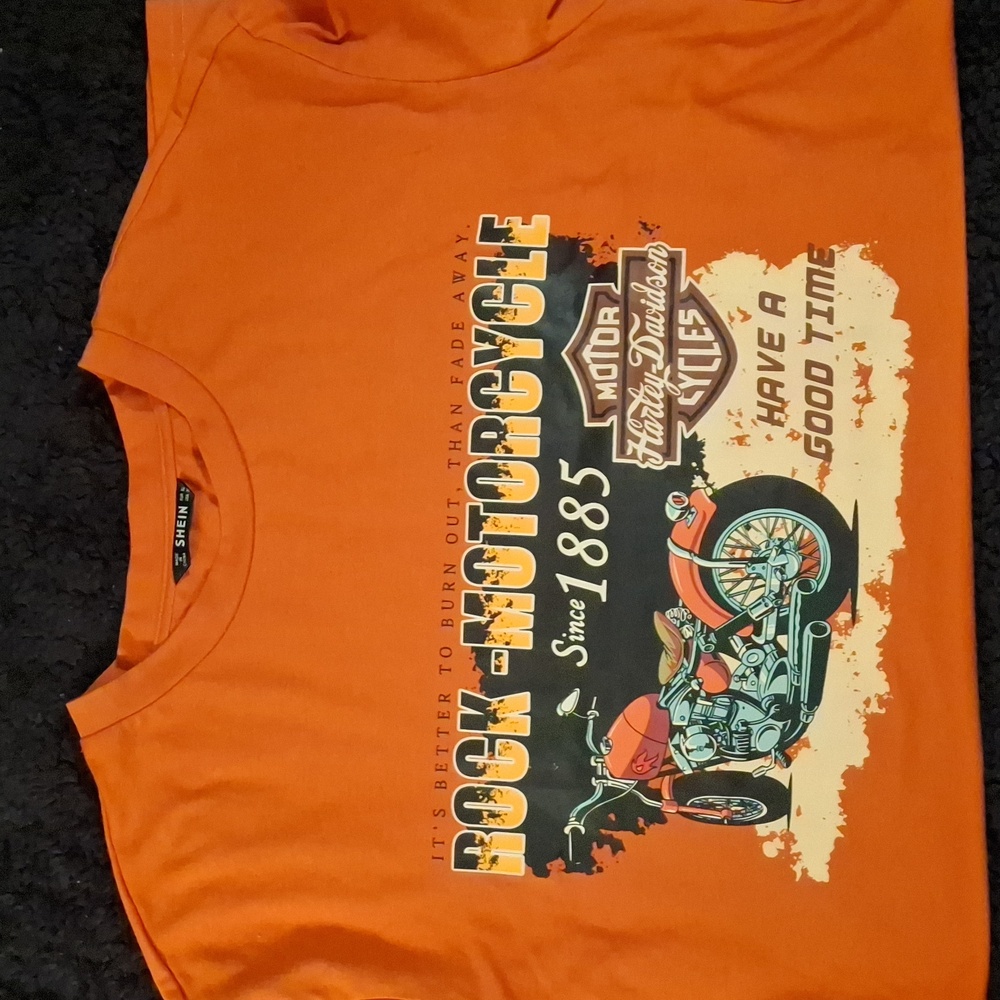 Harley Davidson Shirt Size XL Orange Extra Large